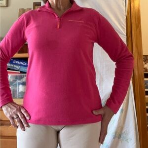 Women's Vibrant Pink Quarter-Zip Sweatshirt